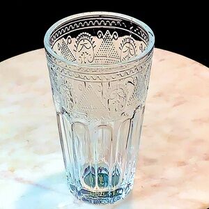 RALPH LAUREN EMMA HIGHBALL CRYSTAL PRESSED GLASS NEW-VINTAGE